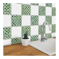 K&L Wall Art Fliesenaufkleber selbstklebend Klebefliese Sticker Grüne Mosaik Kachel 12Stk grün 20 cm x 20 cm