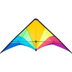 HQ-Delta Hawk Neon-Rainbow - Lenkdrachen, ab 14 Jahren, 72x146cm 146 CM