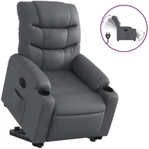 vidaXL Relaxsessel mit Aufstehhilfe Elektrisch Kunstleder 93 x 99,5 x 0 cm Grau