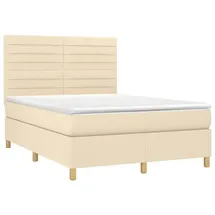 vidaXL Boxspringbett 140 x 200 cm Creme