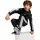 adidas 3 Stripes Essentials Fleece Trainingsanzug Schwarz 110