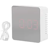 Quadratische Led-wanduhr Mit Automatischem Temperatursensor Für Wohnzimmer, Schlafzimmer, Büro (ts-s70-r)