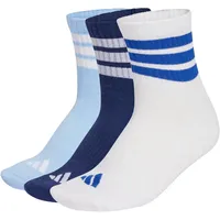 adidas 3-Streifen Cushioned Sportswear Mid Cut Socken 3er Pack Dark Blue/White/Glow Blue 49-51