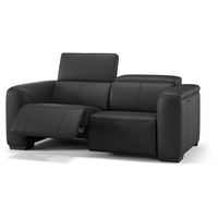 Leder Couch SORRENTO Ledersofa Relaxfunktion Sofa - Schwarz