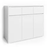 Vicco Kommode Ruben, Weiß 120 x 101 cm mit Schubladen