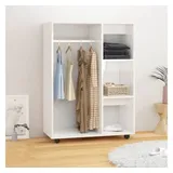 vidaXL Kleiderschrank Hochglanz-Weiß 80x40x110 cm Holzwerkstoff
