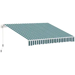 Outsunny Fenstermarkise Aluminium, Eisen, Polyester