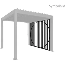 Biohort Lamellenseitenwand für Pergola 2 m 1 Stück 1,93 x 2,35 x 0,10 m Dunkelgrau-Metallic