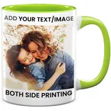 Tasse Selbst Individuell Gestalten/Zaubertasse/Fototasse/Personalisierbar mit Eigenem Foto 330 ml Bedrucken/Fototasse/Geschenk für Frauen & Männer (Green)