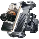 LuxusKollektion Handy-Halterung Handyhalterung Lenker Fahrrad robuste Klemme 360 Grad 4,7-6,8 Zoll schwarz
