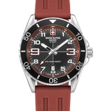 Swiss Alpine Military Herren Analog Quarz 7029.1836SAM Silikon - Rot