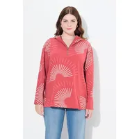 Ulla Popken Sweatshirt Hoodie grafischer Druck rot 54/56