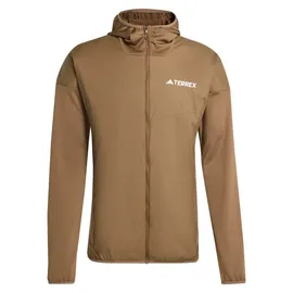adidas Terrex Xperior Climawarm+ Wind Light Fleece Kapuzenjacke brown oxide XL