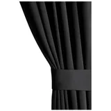 restilo Blackout Vorhang 140x175 cm schwarz 1 St. Ösenschal Verdunkelungsvorhang Blickdicht Fensterdekoration Dekoschal Dekorvorhang Blackout