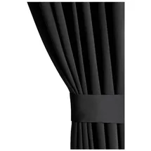 restilo Blackout Vorhang 140x175 cm schwarz 1 St. Ösenschal Verdunkelungsvorhang Blickdicht Fensterdekoration Dekoschal Dekorvorhang Blackout