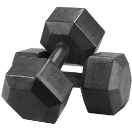 Yaheetech 2X Kurzhanteln 7,5 Kg Hanteln Set Hexagon Gymnastikhanteln Krafttraining Fitness zu Hause Gewichte Training, Schwarz