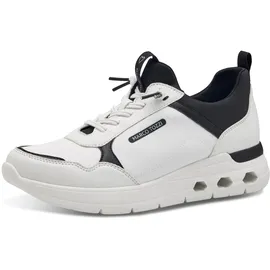 Marco Tozzi Damen Sneaker flach mit Schnürsenkeln Chunky-Sohle, Weiß 40 EU