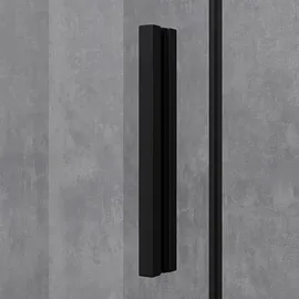 doporro Eckdusche mit Schiebetür 80 x 140 cm schwarz Klarglas D648360641500