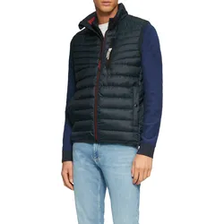 Steppweste S.OLIVER, Herren, Gr. XXL, weste outdoor, Web, Obermaterial: 100% Polyester, kontrastfarbene Details, casual, Westen, mit kontrastfarbenen Details