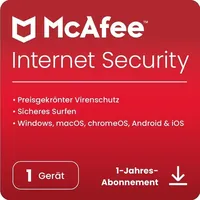 McAfee Internet Security 2025 UPG 10 Lizenzen 1 Jahr DE Win Mac Android iOS