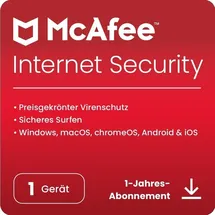 McAfee Internet Security 2025 UPG 10 Lizenzen 1 Jahr DE Win Mac Android iOS
