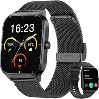 Smartwatch mit Telefonfunktion für Damen Herren Blutdruckmesser, Herzfrequenzmesser, SpO2-Messung, Schlafüberwachung, Menstruationszyklusüberwac...