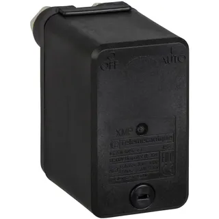 Telemecanique XMPC12C2941S702 Druckschalter, 0 bis 12 bar, 230 V oder 380 V, wasserdicht IP44, Schwarz, Relais, Druckknopf
