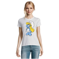 Blondie & Brownie T-Shirt Schlumpfine Schlumpf Papa Schlumpf Schlumpfhausen Smurf Schlumpfine weiß XL