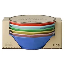 Rice Suppenteller mehrfarbig 6er Set