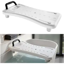 Vevor Badewannensitz mit Armlehne verstellbare Breite 41-62 cm 150 kg Weiß