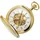 Dugena Herren-Taschenuhr 4460307-1, Savonette, Handaufzugswerk, Gold, skelettiert, mit Acrylglas und römischen Ziffern