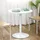 Homcom Esszimmertisch Ø 70 cm weiß