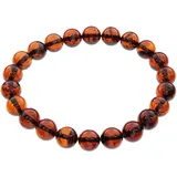 Ostsee-Schmuck Armband Kugel 10 mm braun 19 cm