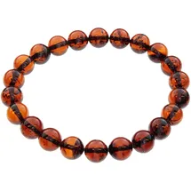 Ostsee-Schmuck Armband Kugel 10 mm braun 19 cm