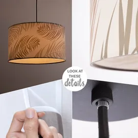 Paco Home Deckenlampe Wohnzimmer Lampe Kinderzimmer Jungle, Pendelleuchte - weiß, 1 (Ø45,5 cm),