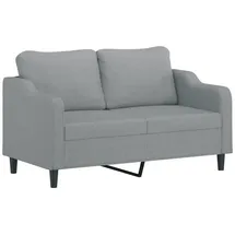 vidaXL 2-Sitzer-Sofa Hellgrau 140 cm Stoff