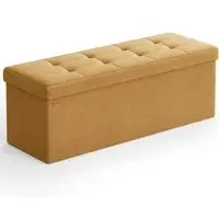 Songmics Sitzhocker mit Stauraum 38 x 110 x 38 cm Ingwergelb