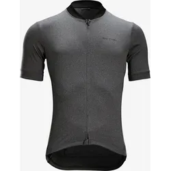 Radtrikot kurzarm Rennrad Sommer RC100 Herren schwarz S