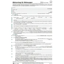 RNK Formularblock Mietvertrag A4 ausführlich Weiß