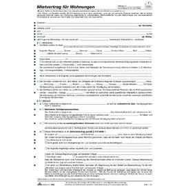 RNK Formularblock Mietvertrag A4 ausführlich Weiß