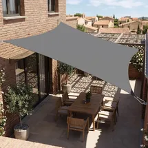 sunula Sonnensegel Balkon Polyester UV Schutz Sonnenschutz Terrasse Garten Rechteckig, Anthrazit 3 x 4 m