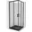 Mexen quadratische Duschkabine 80 80 Transparent Schwarz Schwarz 860-080-080-70-00-4070B