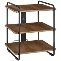 Maclean Brackets Mehrzweckschrank Drei Fachböden Bücherregal Fotosregal RTV-Geräteregal Braun