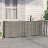 vidaXL Gartenschrank Schwarz 100x55,5x80 cm Poly Rattan