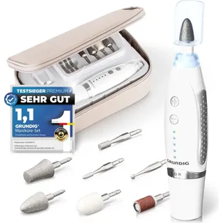 Grundig Maniküre Set elektrisch - Schöne Nägel dank Power LED und 17tlg Saphir Zubehör Pediküre Fußpflege Set und Maniküre Set mit Zubehö...