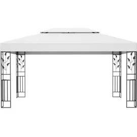 vidaXL Pavillon mit Doppeldach 3 x 4 m weiß