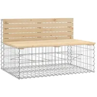 VidaXL Gartenbank aus Gabionen 103x70x65 cm Massivholz Kiefer