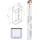 Buylando Emma Duschkabine 80 x 120 cm U-Form weiß transparent