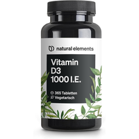 Vitamin D3 1000 I.E. – 365 Tabletten – Vitamin D Für Knochen Und Immunsystem