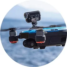 Roboterwerk M.O.N.A. Spark: LED Beleuchtung für DJI Spark - 380 Lumen, neigbar Scheinwerfer Drohnen Schwarz/Silber